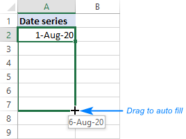 excel for mac not filling series